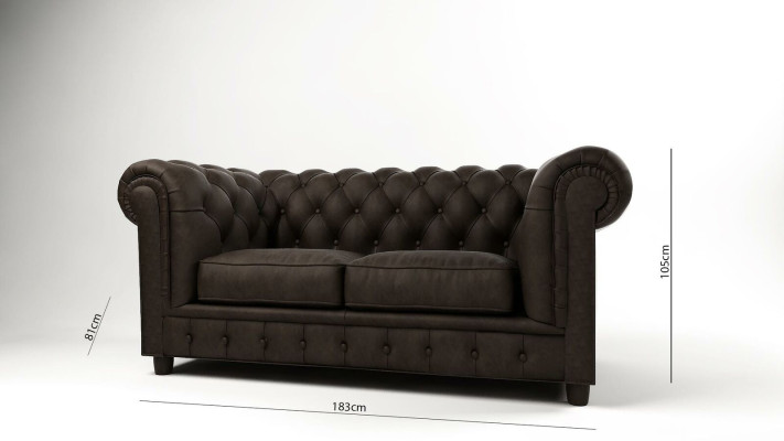 Chesterfield Couch 2 Seater Upholstery Seat Textile Fabric Couches Leather Sofas Sofa
