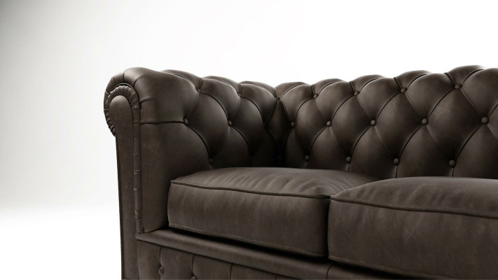 Chesterfield Couch 2 Seater Upholstery Seat Textile Fabric Couches Leather Sofas Sofa