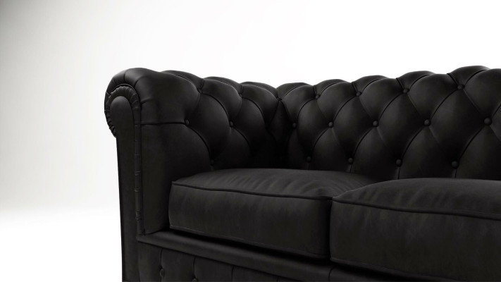 Design Chesterfield Sofa 2 Seater Couch Upholstery Leather Sofas Living room