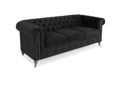 Chesterfield 3 Seater Couch Textile Fabric Sofa Noble Design Classic Furniture new