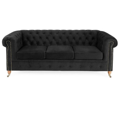 Chesterfield 3 Seater Sofa Office Couch with Bed function Sofas Couches Three-seater