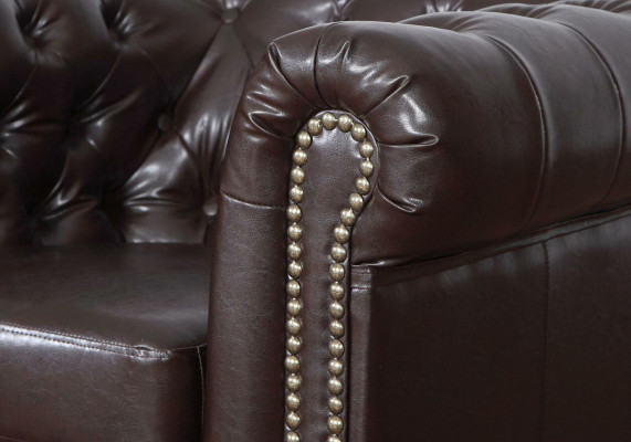 Design Sofa 2 Seater Couch Chesterfield Upholstery Seat Suite Leather Textile new
