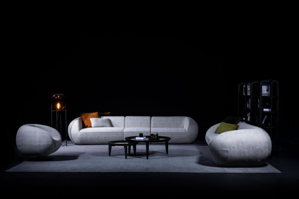 Luxurious Lounge Suite Sofa Set Five Seater Three Seater Armchair Set Modern