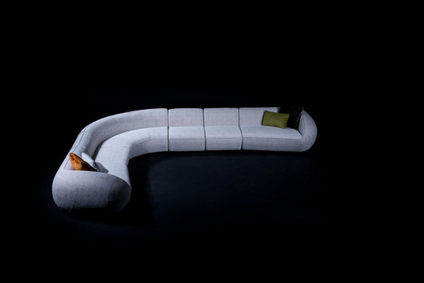 Upholstery Furniture Textile L-shape Sofa Living room corner Relax seating group Couch