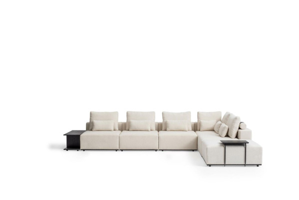 Corner sofa L-shape Luxury Living room Design Modern Style Fabric Sofa Suite