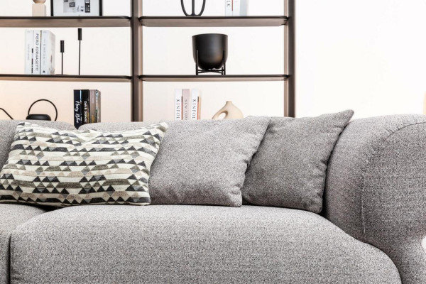 Corner sofa group Upholstered group Couch Sofa Fabric Living room furniture Modern