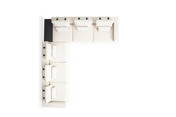 L-shape White Couch Living room combination Corner sofa set Corner sofa Group