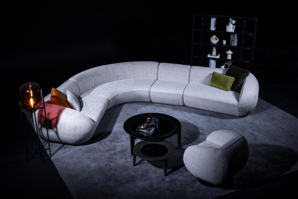 Gray corner sofa set Living room upholstered sofa luxury corner sofa group sofa