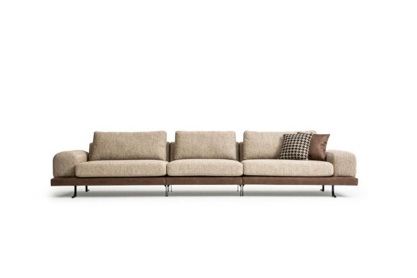 Sofa Set Living landscape Corner sofa Suite Fabric set Textile Sofas