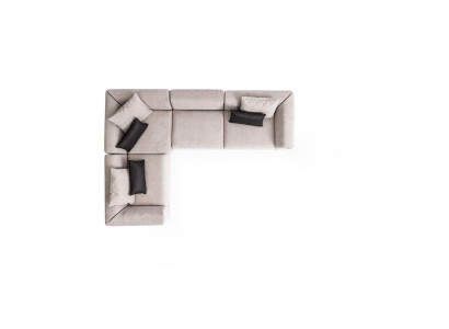 L-shaped sofa Beige Corner sofa Living room furniture Upholstered sofa Textile new