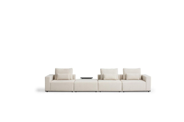 Sofa White Six Seater Living room furniture Luxury Couches Fabric Furniture