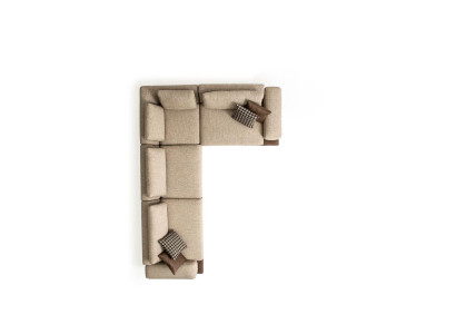 Beige Corner sofa Upholstery Corner suite L-shape Sofa Modern Living landscape Couch