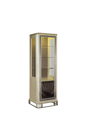 Display case Beige Dining room Wardrobe Shelf Modern Style Elegant Furniture Metal new