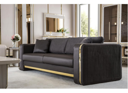 Couch Three Seater Sofa Furniture Luxury Sofas Couches Metal Textile Living room