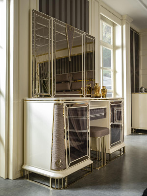 Luxury Dressing table Design Table Console Chest of drawers Dressing tables Mirror 2pcs.