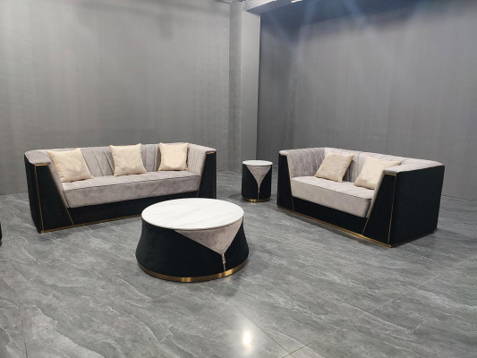 Designer 3+2 sofa set Stylish modern coffee table living room couches 3 pieces. set