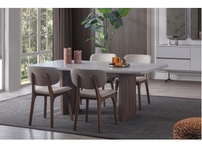 Designer Dining room set Consists of 5 pieces. Dining table and 4x modern chairs