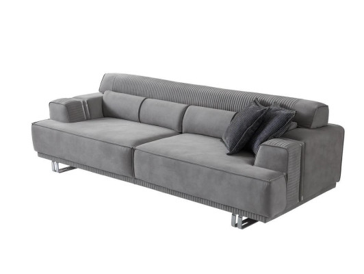 Sofa 3 Seater Modern Furniture Gray Living room Luxury Furnishings 235cm