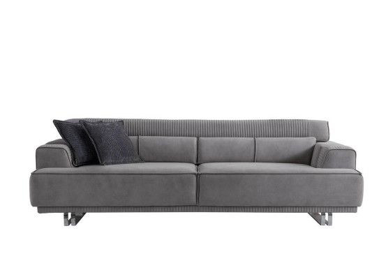 Sofa 3 Seater Modern Furniture Gray Living room Luxury Furnishings 235cm