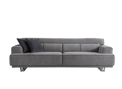 Sofa 3 Seater Modern Furniture Gray Living room Luxury Furnishings 235cm