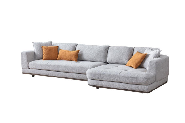 Luxury Corner sofa L-shape Modern Furniture from Living room Gray Color Designer