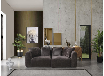 Sofa 3 Seater Upholstery Sofas Textile Living room new Furniture Modern gray