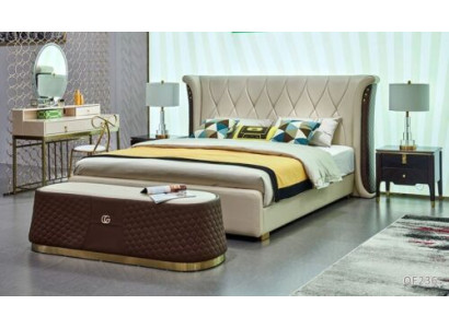 Bedroom Set Design Bed 2x Bedside table 3 pcs. Luxury Complete Suite new