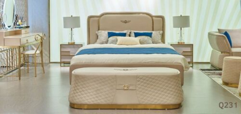 Bedroom Set Design Furniture Modern Luxury Beds new Bed 2x Bedside table