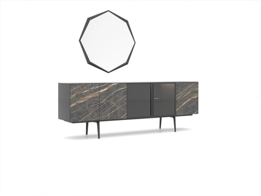 Sideboard with Mirror Luxury Furnishings Dining room Complete Set Modern Furniture