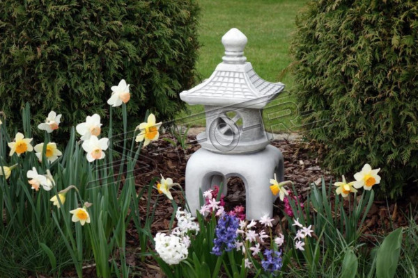 Flower Decoration Japanese Garden House Statue White Figure Decorative