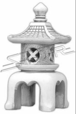 Flower Decoration Japanese Garden House Statue White Figure Decorative
