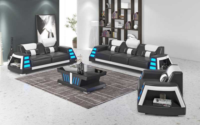 Couch set sofa set leather sofas sofa complete e 3-piece yellow set sofas