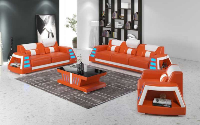Couch set sofa set leather sofas sofa complete e 3-piece yellow set sofas