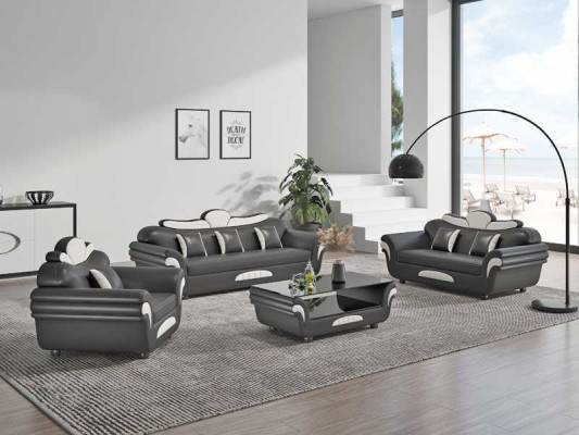 Couch set sofa set leather sofas sofa complete e 3-piece sofas brown