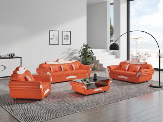 Couch set sofa set leather sofas sofa complete e 3-piece sofas brown