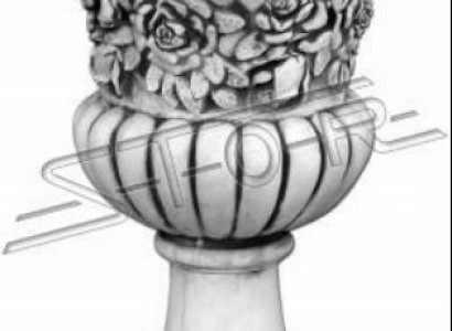 Flower vase flowers box garden stone decoration decorative antique style flowers
