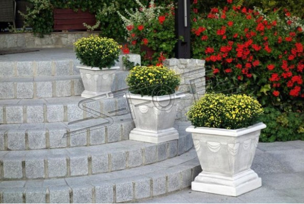Flower vase flowers box garden stone decoration decorative flowers