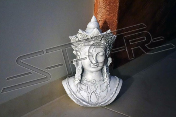 Buddha Statue Statues Sculptures Figure Decoration Silver Garden Patio
