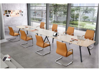 Office Set 8x Conference Chairs & Conference table Complete set meeting table 9 pieces.