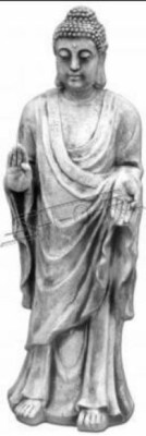 Decorative Buddha sculpture in stone effect. Figure Large sculpture for garden