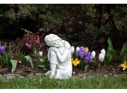 Decorative Buddha sculpture in stone effect. Large figure sculpture for garden
