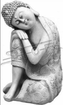 Decorative Buddha sculpture in stone effect. Large figure sculpture for garden