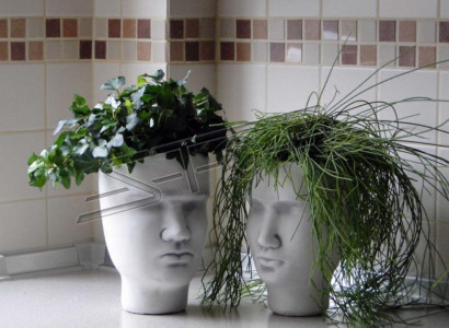 Design flower pot top plant pot vessel figure pots decorative face sculpture