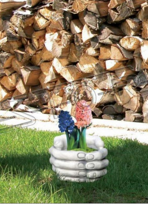Design flower pot top plant pot vessel pots figure decor hands sculpture