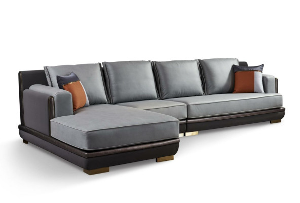 Design Esk Corner sofa L-shape Modern Sofas Leather sofa Couch Living landscape