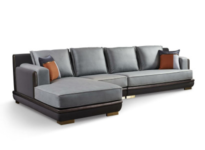 Design Esk Corner sofa L-shape Modern Sofas Leather sofa Couch Living landscape