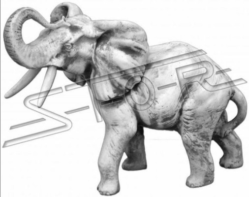 Design Figure Elephant Sculpture Figures Sculptures Statues White Decor Statue