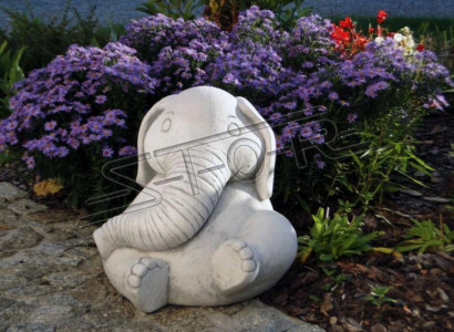 Design Figure Elephant Sculpture Figures Sculptures Statues White Caricature Statue