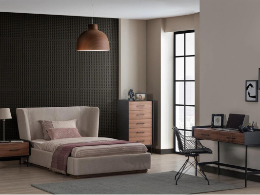 Design Complete 4-piece Bedroom Bed Bedside table Modern Chest of drawers new