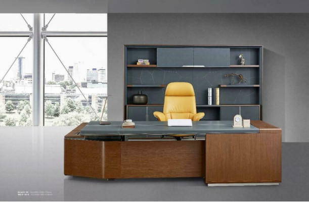 Design Luxury Furniture 2-Piece Office Set Desk Wardrobe Furnishings Chef